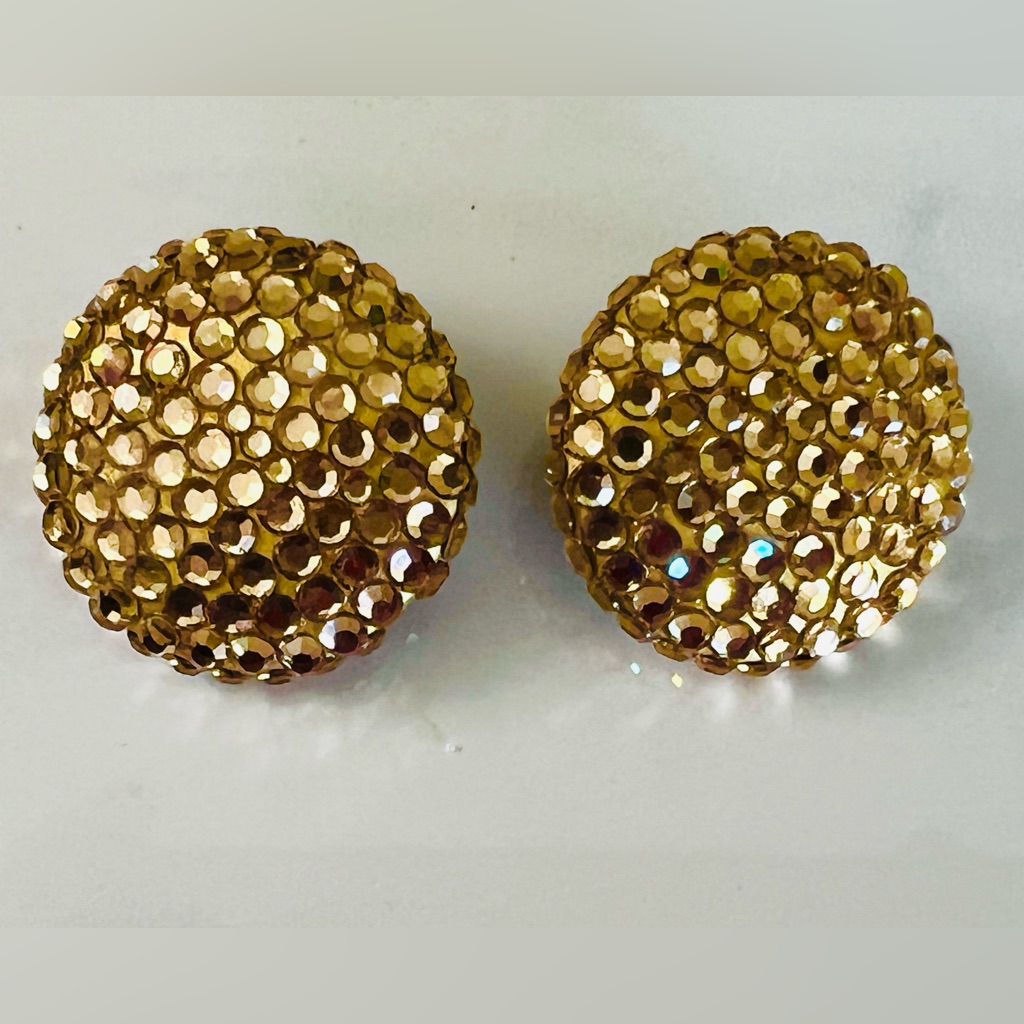 Richard Kerr Gold Vintage Clip On Earrings